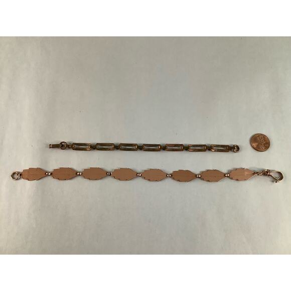 Solid Copper Bracelets, Set of Two - Picture 5 of 6